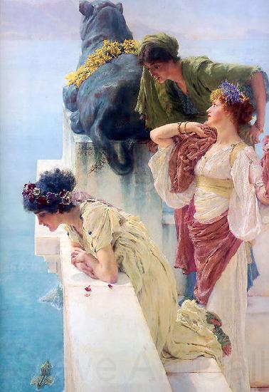 Alma-Tadema, Sir Lawrence A coign of vantage Norge oil painting art